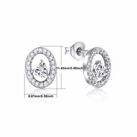 White Silver Stud Earrings for Women - sparklingselections