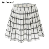 new woman Summer Style Design White Plaid Mini Skirt size sml - sparklingselections