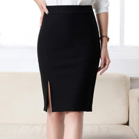 Women Office Formal Pencil Black Skirt - sparklingselections