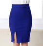 Women's Formal Blue Polyester Skirts