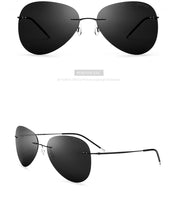 New Rimless Aviation Driving Titanium Alloy Sunglasses for Men - sparklingselections