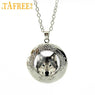 New fashion Glass Dome Arctic Wolf Locket Necklace