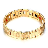 Gold Health Bio Magnetic Stainless Steel Bracelet - sparklingselections
