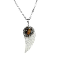 Angel Wings Necklace With Crystal Pendant For Women - sparklingselections