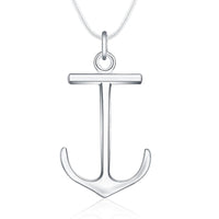 Fashion Silver Plated Charms Anchors Pendant Necklace - sparklingselections