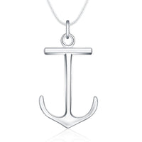 Unisex Silver Plated Charms Anchors Charms Necklace - sparklingselections