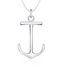 Unisex Silver Plated Charms Anchors Charms Necklace