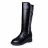 Waterproof Design Female Leather Boots For Girl