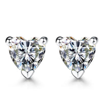 Heart Cubic Zirconia Stud Earrings - sparklingselections