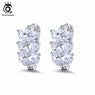 Silver Color Leaf Style Earrings