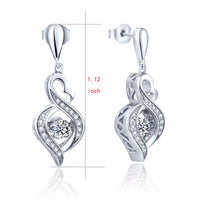 Silver Infinity Drop Long Hanging Earrings for Women - sparklingselections