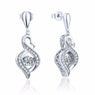 Silver Infinity Drop Long Hanging Earrings for Women