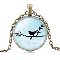 Tradition Bird Picture Pendant Necklace - sparklingselections