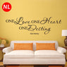 One Love One Heart Quote Art Wall Stickers For Living Room