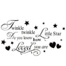 New Hot Twinkle Little Star Wall Decals Removable Wall Sticker