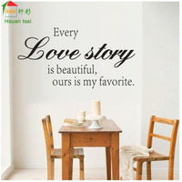 New Love Story English Living Room Wall Stickers - sparklingselections