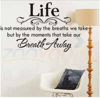 New Life Inspirational Quotes Black Wall Stickers - sparklingselections