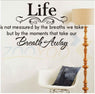 New Life Inspirational Quotes Black Wall Stickers