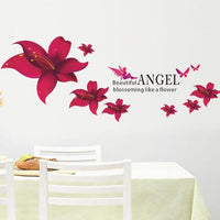 New Romantic Flower Wall Sticker  for Living Room - sparklingselections