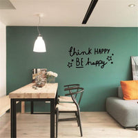Think Happy English Proverbs Home Decor Wall Stickers - sparklingselections