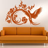 New Beautiful Flowers Flying Birds Wall Sticker