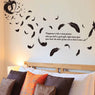 New Creative 3D Flying feather wall sticker