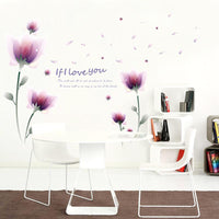 Romantic Love Flower Wall Stickers For Home Decor - sparklingselections