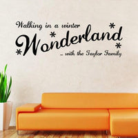 Walking In The Winter Vinyl Wall Stickers for Home Decor - sparklingselections