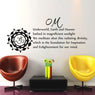 Om Sign Wall Decal Text Living Room Sticker, size 58*26 cm