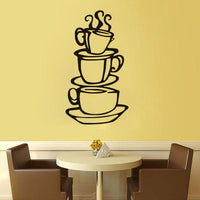 Coffee House Cups Removable Wall Decals - sparklingselections