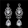 Hollow Crystal Water Silver Plated Earrings