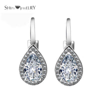 Round Brilliant Crystal Hook Earrings - sparklingselections