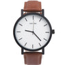 Men Alloy Steel Dial Leather Analog Quartz Watch