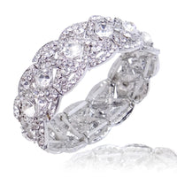 Clear Austrian Crystal Wedding Bracelet For Bride - sparklingselections