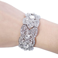 Clear Austrian Crystal Wedding Bracelet For Bride - sparklingselections