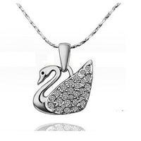 Austrian Crystal Swan Pendant Necklace Jewelry Necklace For Women - sparklingselections