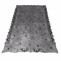 Black Spider Wed Party Decorative Tablecloth - sparklingselections