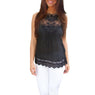 New Women Sleeveless Black Blouse Summer top