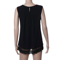 New Women Sleeveless Black Blouse Summer top - sparklingselections