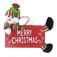 Christmas Santa Claus Snowman Greeting Card Christmas Tree Ornaments - sparklingselections