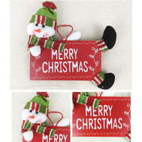 Christmas Santa Claus Snowman Greeting Card Christmas Tree Ornaments - sparklingselections