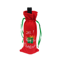 Merry Christmas Red Wine Bottle Cover Bags Christmas Gift - sparklingselections