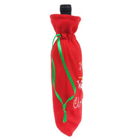 Merry Christmas Red Wine Bottle Cover Bags Christmas Gift - sparklingselections