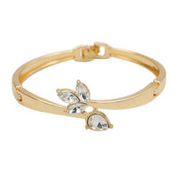 Rose Hollow Flower Bangle Bracelet - sparklingselections