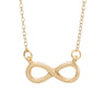 Infinity Gold Necklace Women Men Vintage Jewelry Minimalist 8 Shaped Copper Jesus Cross Clavicle Chain Collier Feminine