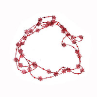 Red Classic Snowflake Chain Christmas Tree Ornaments Tree Hanging Decoration - sparklingselections