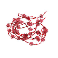 Red Classic Snowflake Chain Christmas Tree Ornaments Tree Hanging Decoration - sparklingselections