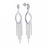 Ladies Silver Tassel Long Earrings jewelery