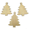 Christmas Wood Chip Tree Ornaments 10 Pcs