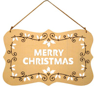 Merry Christmas Wooden Pendant Hollow Christmas Tree Decoration Hanging Ornament - sparklingselections